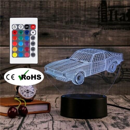 3D Led Novety Lighting Creative Gift Night Light Table Lamp Automobile Light Led Home Corridor Hotel Party Atmosphere Lights