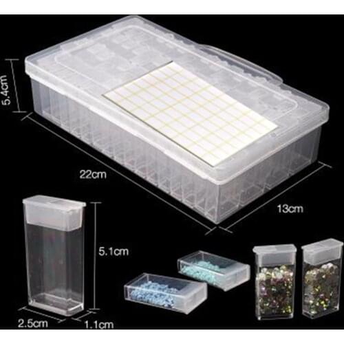 64 Lattices Diamond Embroidery Accessories diamond painting Boxes Cross Stitch Cases Storage Organizer