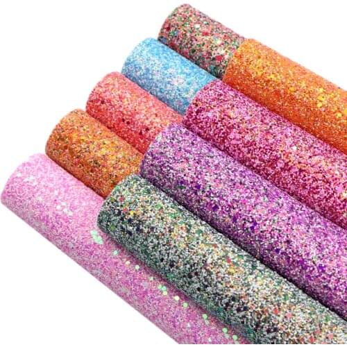 David accessories 20*33cm Plain Glitter Faux Synthetic Leather Fabric DIY Bow Phone Cover Material Home Decoration,1Yc11083