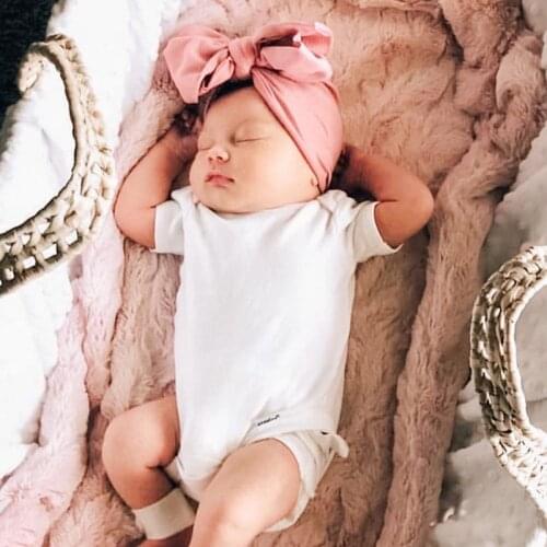 Bear Leader Baby Headband Hat Bowknot Print Toddler Kids Baby Boys Girls Solid Bow Knotted Hat Beanie Headwear Accessories