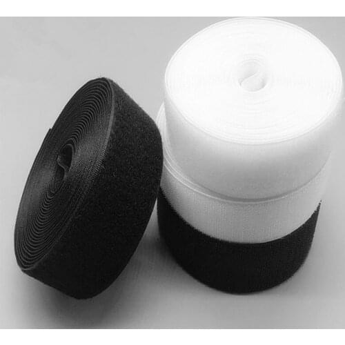 White / Black Velcros Adhesive magic tape hook and loop no glue self adhesive strip sewing fastener tape 2-10cm