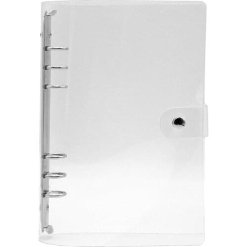 1 Pc A5/a6/a7 Notebook Cover Loose-leaf Notebook Case Transparent Waterproof Pocket Stationery Memo Travel Notepad Notebook W0Q4