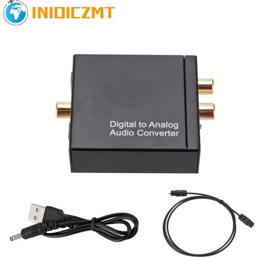 Digital to Analog Stereo Audio Converter Amplifier Decoder Coaxial Optical Fiber Signal to RCA R/L 3.5mm DAC Adapter