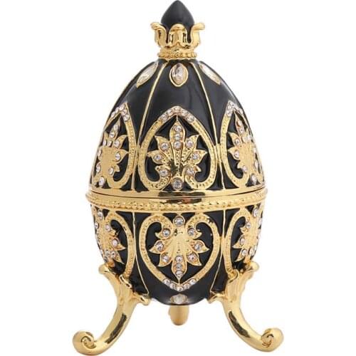 European electroplating diamond inlaid metal crafts gift ornaments creative Easter egg home bedroom decorations