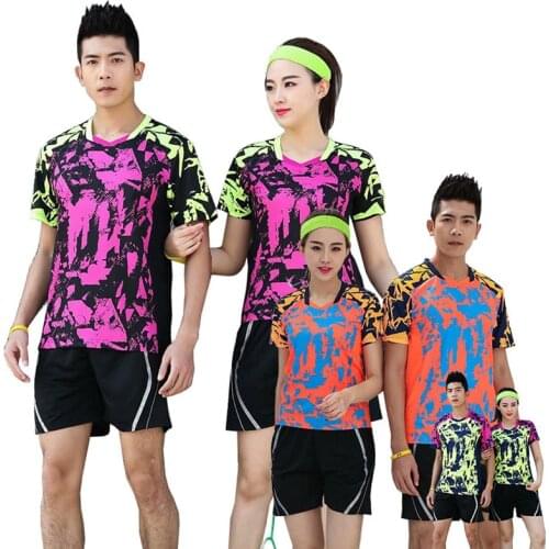 Girl / Mens Tennis shirt , Badminton T-shirt , Orange Youth Kits , table tennis uniform , camiseta tenis, pantaloncini tennis