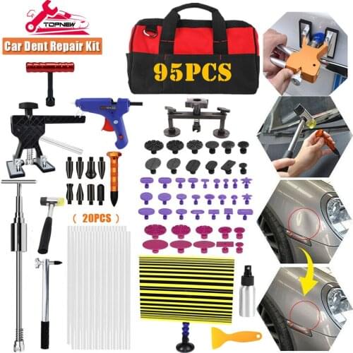 Paintless Repair Dent Tools Dent Puller Slide Hammer Removal Kits Glue Gun for Car Large & Small Ding Hail Dent Removal