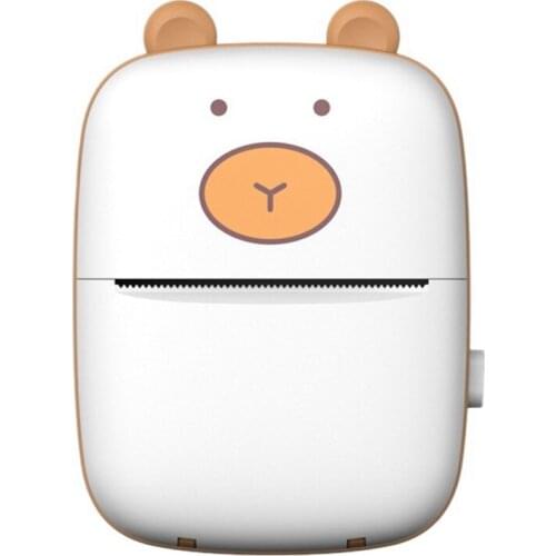 Pocket Printer, MINI Printer Bluetooth Photo Printer Wrong Printer Thermal Printer Note Printer for Student Office,White