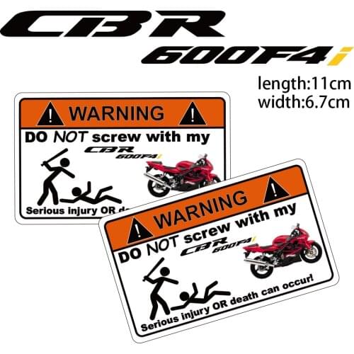KODASKIN Motorcycle Cheap Creative Warning Sticker Decal for Honda CBR600F4i