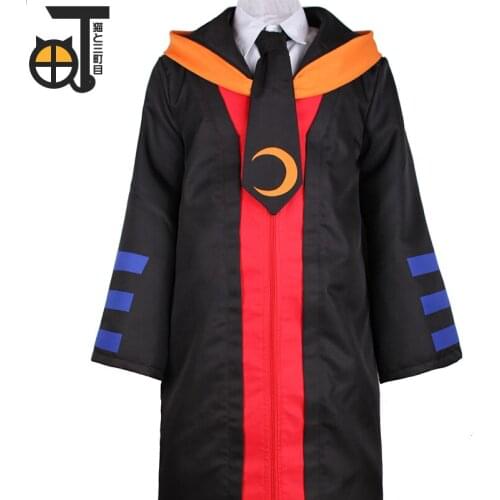 Cartoon Third Street Cosplay Costumes Assassination Classroom Clothing Coat+Shirt+Pant+Tie+Hat+Wig 6pcs Uniforms