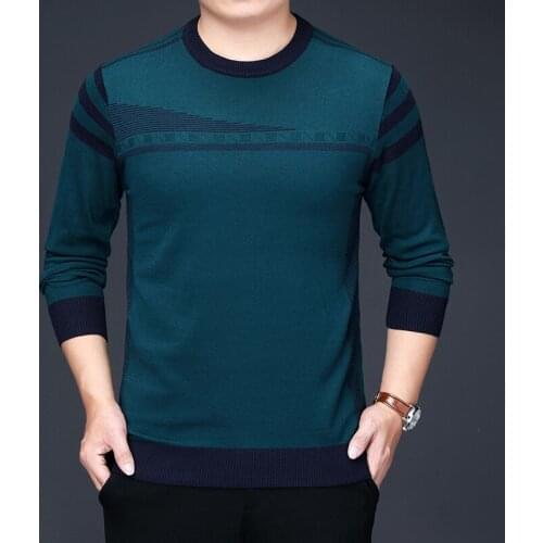 Man Stripes Sweater Casual O-Neck Jersey Jumper Male Long Sleeve Striped Knit Sweaters Pullovers