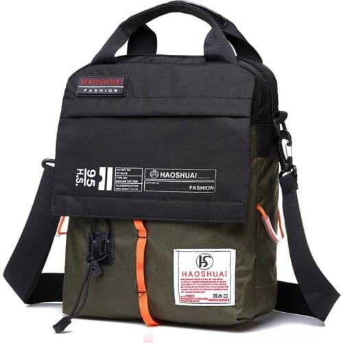 New fashion mens portable shoulder bag outdoor travel waterproof casual diagonal bag sports leisure messenger nylon handbag