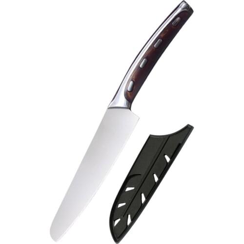 New 5 inch stainless steel small kitchen knife chef knife all steel red handle cooking knife small kitchen knife kitchen knife