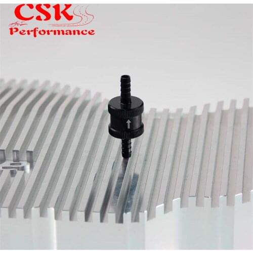 1 Pcs Aluminum 6mm 1/4" Non Return Check Valve One Way Petrol Fuel Diesel Silver/Black