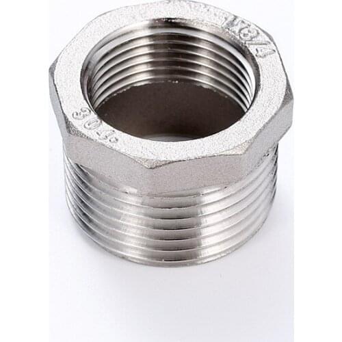 304 Stainless Steel Adapter Change Diameter Bushing Fittings Hexagonal Joints 4'' 6'' 2'' 3'' Pipe Fittings Threaded Interface