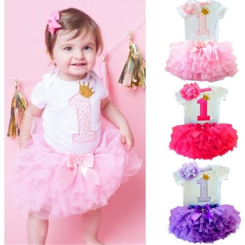Infant Baby Girls Princess Dress For Kids 1st Birthday Outfits Toddler Party Dresses Children Christening Gowns Infantil Menina