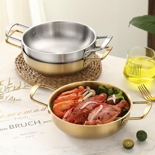 Stainless Steel Ramen Seafood Pot Golden Milk Egg Soup Cooking Pot Home Instant Noodle Crayfish Troop Pot Kitchen Cookware