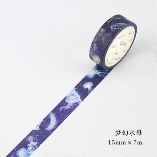 Lovely Dreamlike jellyfish decoration tape DIY Diary Planner Scrapbook sticker masking tape