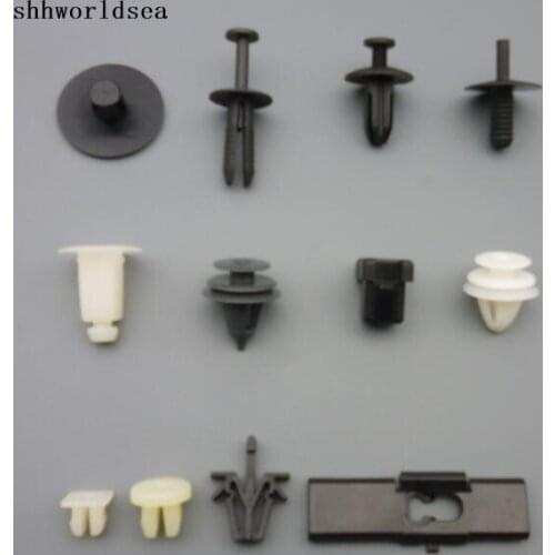Shhworldsea 100pcs auto clip bumper wheel scuff plate interior trim grille clip headlight door to radiator grille nut
