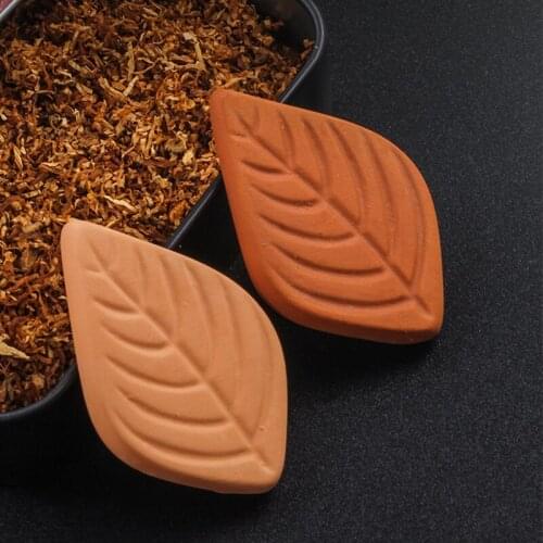 Pottery Clay Humidifying Sheet Leaf Shape Tobacco Cigar Tea Leaves Moisturizing Tool Humidifier Portable Cigarette Accessories