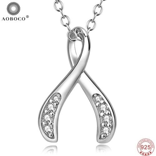 925 Sterling Silver Necklaces AAA Zircon Crystal Simple Pendants&Necklaces Fine 925 Jewelry Women Collar Sterling Silver Chain