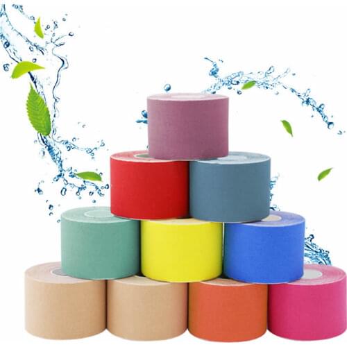1 Roll Cool Mint Kinesiology Tape Immediate Pain Relief Kinetic Sport Physio Tape Water Resistant Cotton Elastic Tape W/ Case