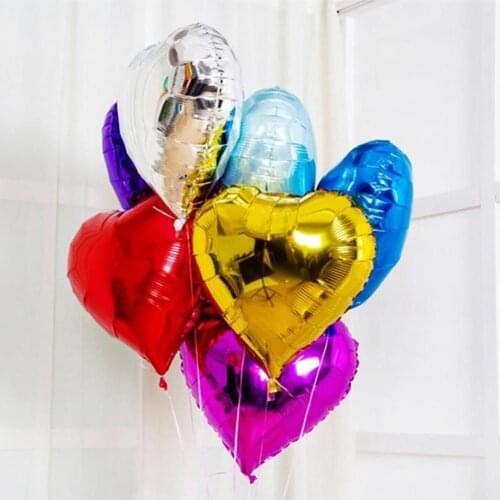 1pc 18inch Star Heart Inflatable Balloon Birthday Party Decorations Kids Foil Balloons Wedding Christmas Supplies Gifts