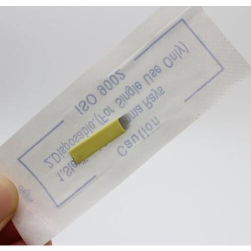 100 Pcs 0.2mm 21 Needles Microblading Permanent Makeup Eyebrow Tattoo Manual Blade 3D Eyebrow Tattoo Microblading Embroidery