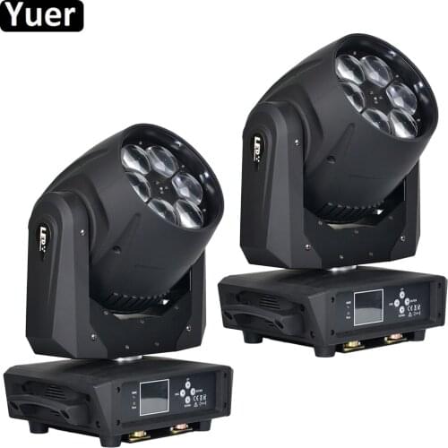 2Pcs/Lot Beam Light 6x40W RGBW 4IN1 LED Moving Head Light Zoom Wash Moving Head Party Light DMX512 DJ Disco Party Stage Light
