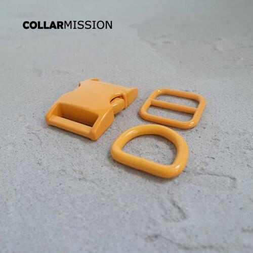 20pcs/lot(metal buckle+adjust buckle+D ring /set) 20mm and 25mm DIY cat dog collar accessory 7 colours