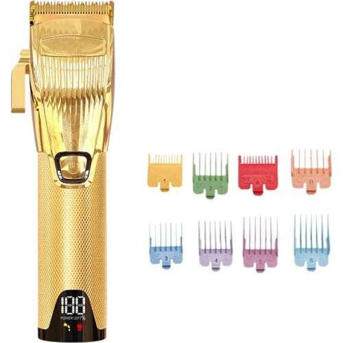 Cordless Clipper Metal Barbershop 2500Mah 5H Salon Use Hair Cutting Haircut Cordless Hair Clipper Men Hair Trimmer