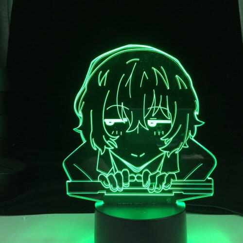 Bungo Stray Dogs Osamu Dazai Lamp for Room Decor Friend Birthday Gift Gadget Nakahara Chuya Night Light Anime Neon Light Dazai