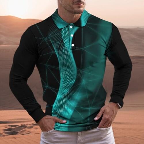 Мужские поло с длинным рукавом CALUOMATT China At AliExpress