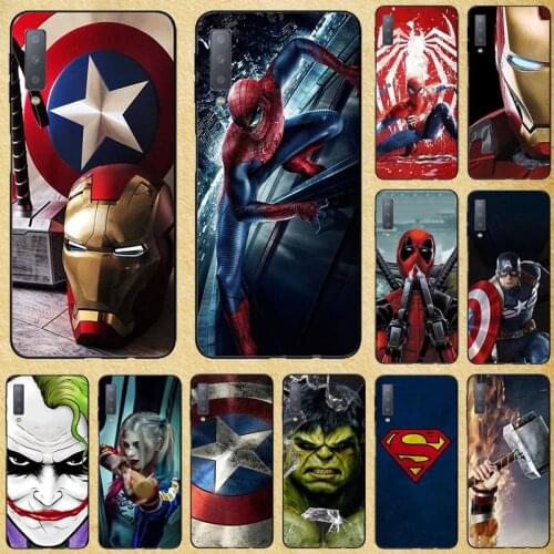 Super Hero Phone Case Cover For Samsung Galaxy S9 S8 S7 S6 Edge Plus Phone Back Cover For samsung Galaxy Note 9 8 7 Shell
