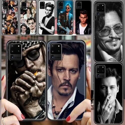 Johnny Depp Phone case For Samsung Galaxy Note 4 8 9 10 20 S8 S9 S10 S10E S20 Plus UITRA Ultra black painting hoesjes fashion