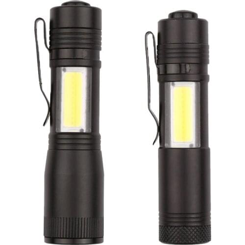COB Flashlight with Side Light Focusable & Unfocusable Mini Light Long-range COB Pen Light Use Home Office