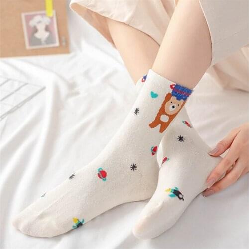 Long Socks Korean Women Style Autumn Cute Japanese Harajuku Woman Socks Kawaii Girls Socks Gifts Planet Magic Array Socks