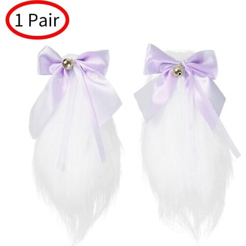 Women Girls Hairpins Cute Plush Rabbit Lop Ears Hair Clamp Party Birthday Decor Hair Accessory Cosplay Loli Headdress Photo Prop
