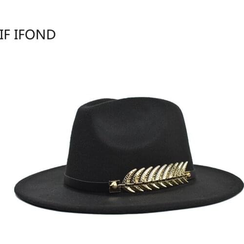 Women Men Winter Autumn Wool Vintage Trilby Felt Fedora Hat Wide Brim Gentleman Elegant Lady Jazz Caps