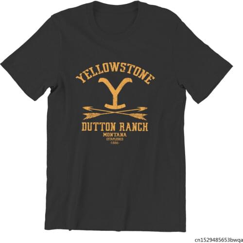 Yellowstone Dutton Ranch Arrows T-shirt Mens T-Shirt Funny Punk Short Sleeve 2021 Male Clothing Unisex Tee
