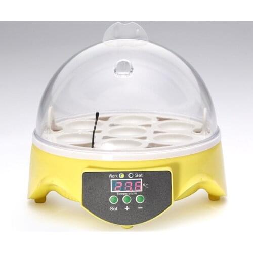 NHBR Mini 7 Egg Incubator Poultry Incubator Brooder Digital Temperature Hatchery Egg Incubator Hatcher Chicken Duck Bird Pigeon