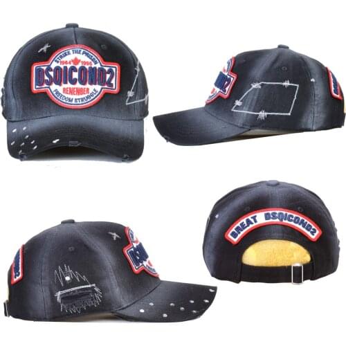 Brand DSQ ICON Casquette Dad Hip Hop Baseball Cap Casquette Hats Solid Pattern Hats Letters Snapback Cap for Man caps