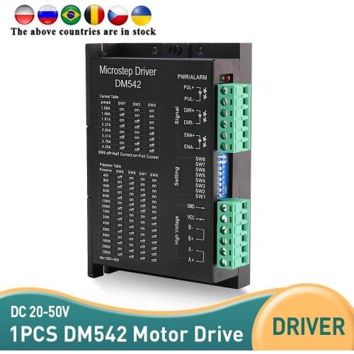 1pcs DM542 Stepper Motor Controller Leadshine 2-phase Digital Stepper Motor Driver 18-48 VDC Max. 4.2A for 57 86 Series Motor