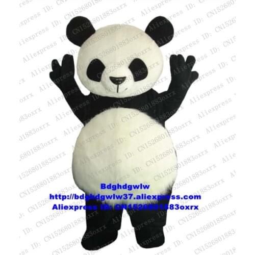 New Version Chinese Giant Panda Bear Mascot Costume Adult Cartoon Character Drum Up Business Hilarious Funny CX4018 Free Ship