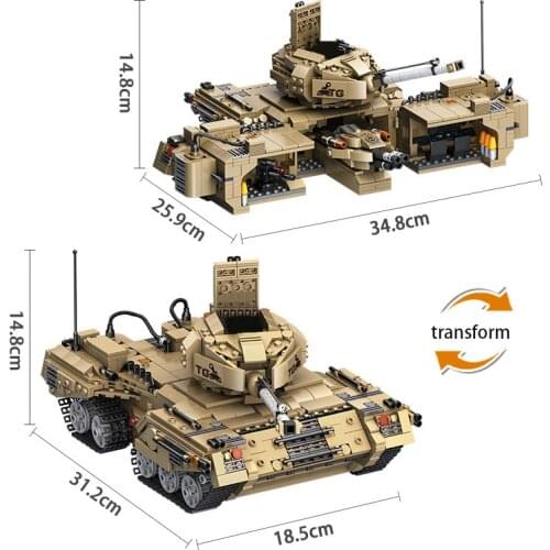 Follow Store =$2 Coupon Counter-Terrorism Military Tank Deformed Weapons Guns Model Building Blocks Bricks Toys For Children