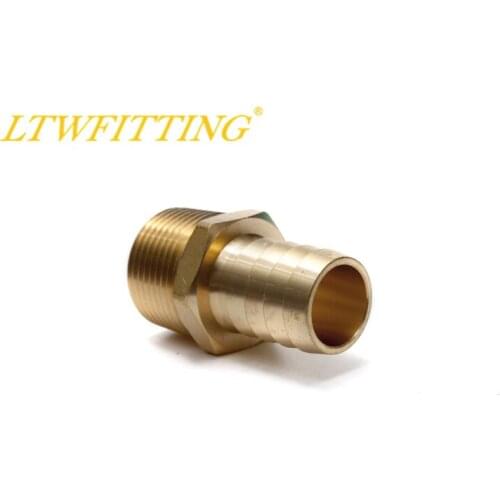 LTWFITTING Brass Barb Fitting Coupler / Connector 3/4" Hose ID x 3/4" Male NPT Gas