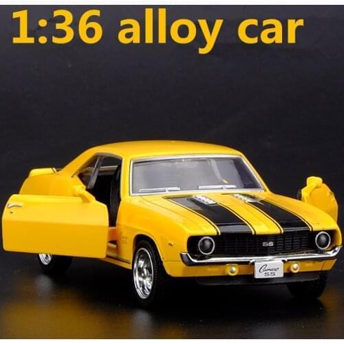1:36 alloy car models,high simulation Camaro Supercar toys, metal diecasts, Pull back Toy Vehicles, free shipping