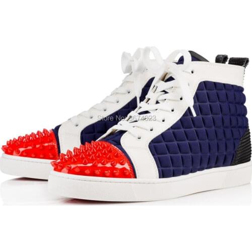 Qianruiti Fashion Design Mixed Color Stress Sneakers Men High Top Flats Lace Up Platforms Runway Casual Shoes Men