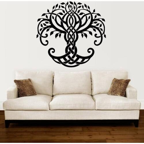 Living Room Wall Decal Abstract Ornament Tree of Life Vinyl Wall Stickers Home Decoration Office Bedroom Window Wall Murals Z054