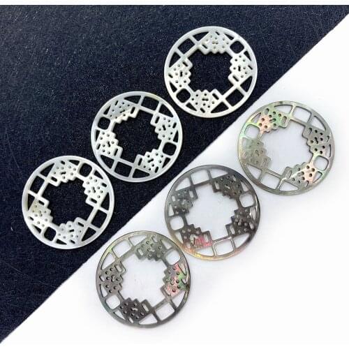 Natural Freshwater Shell Pendant Round White Pearl Shell Pendant Jewelry Making DIY Necklace Accessories Earrings Ladies Gifts