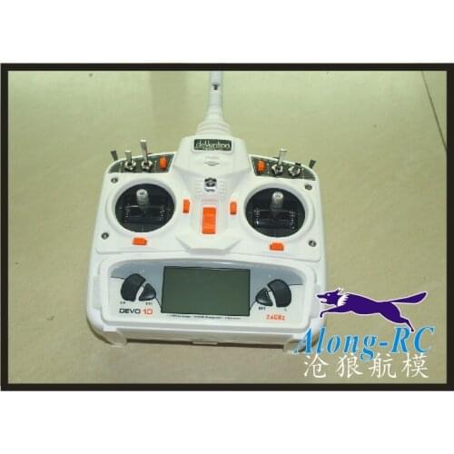 New white version Walkera DEVO10 10CH 2KM 2.4Ghz Telemetry Function RC Transmitter + RX1002 Receiver for RC MODEL AIRPLANE BOAT